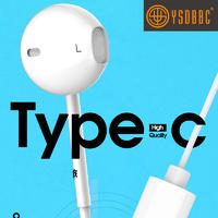 USB Type C Earphones with Microphone USB C Earbuds with Mic Wired in-Ear Earbuds USB Type-C Headphones Volume Control