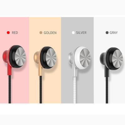 2020 Noise Cancelling Sport Stereo Metal Bass Earphones Wired Headphones with Microphone 3.5mm braided headphones Metal Earbuds